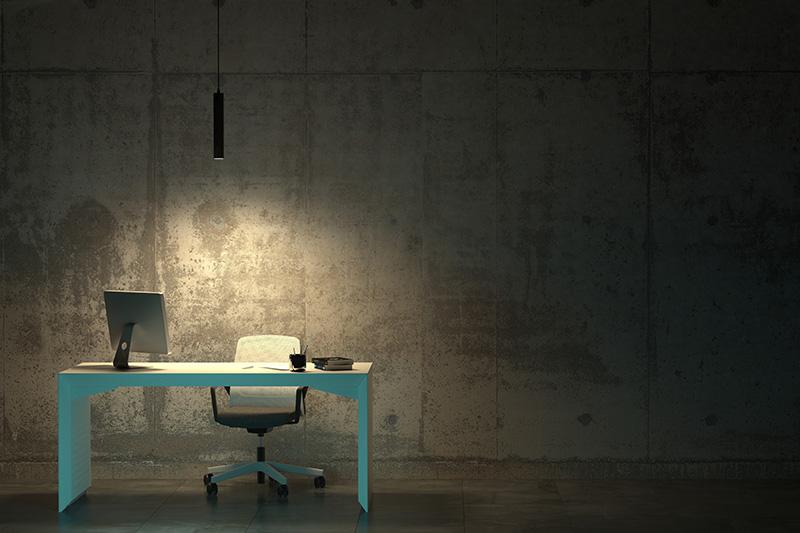 Photo of an empty desk