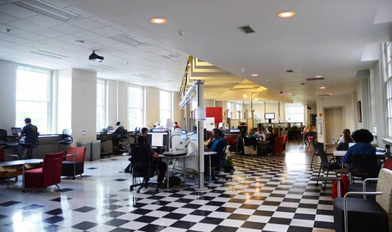 UVA Scholars' Lab Common Room in Alderman Library